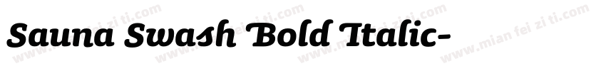 Sauna Swash Bold Italic字体转换